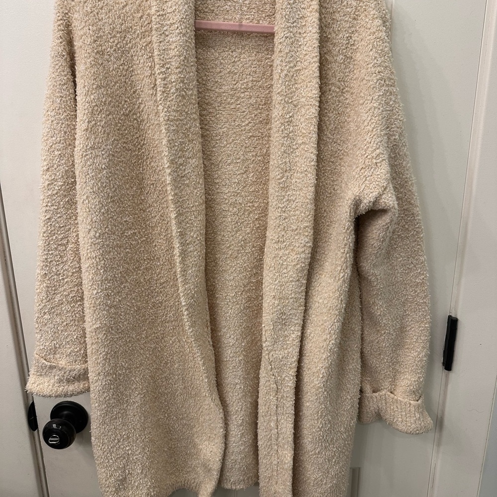 Hello Nite Soft Cozy Cream Women's Cardigan M - Picture 5 of 6